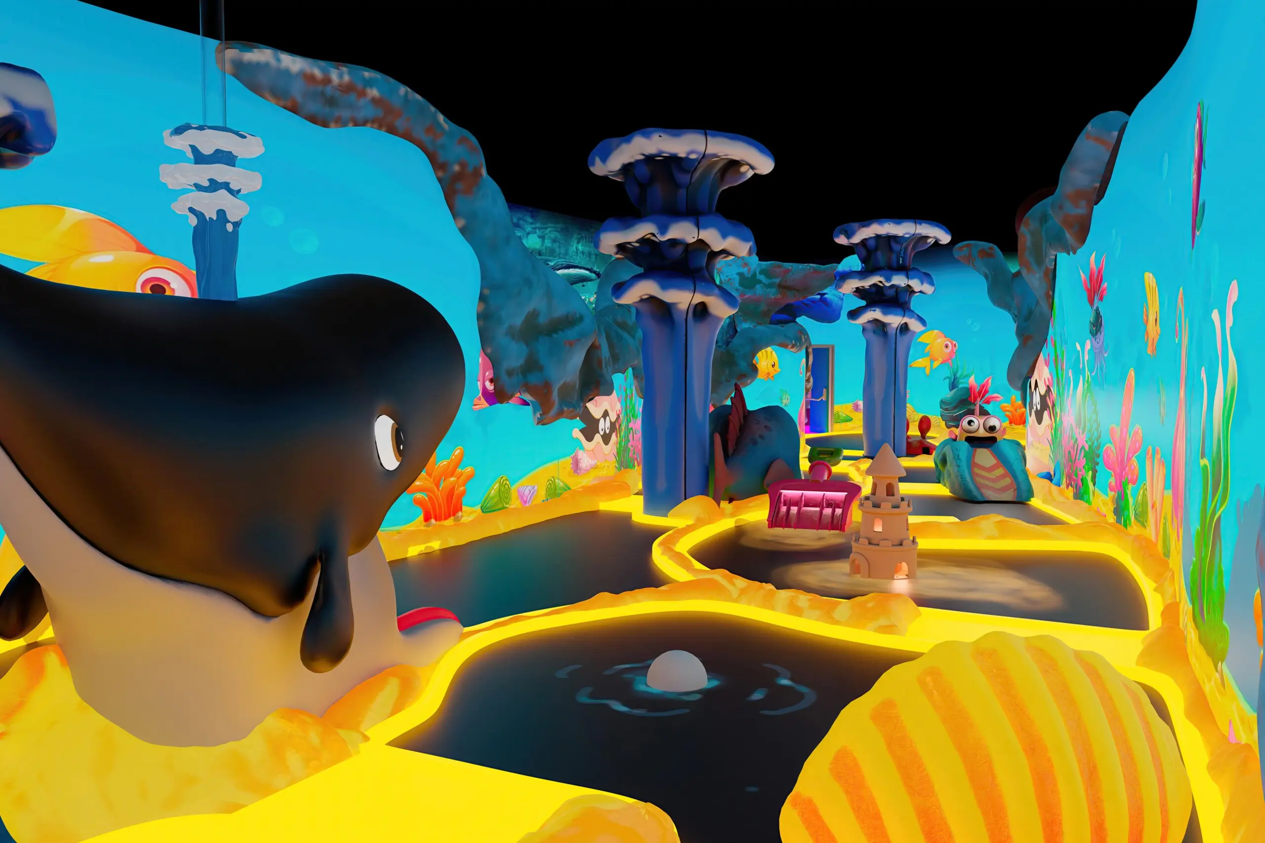 thematication of BLACK LIGHT MINIGOLF