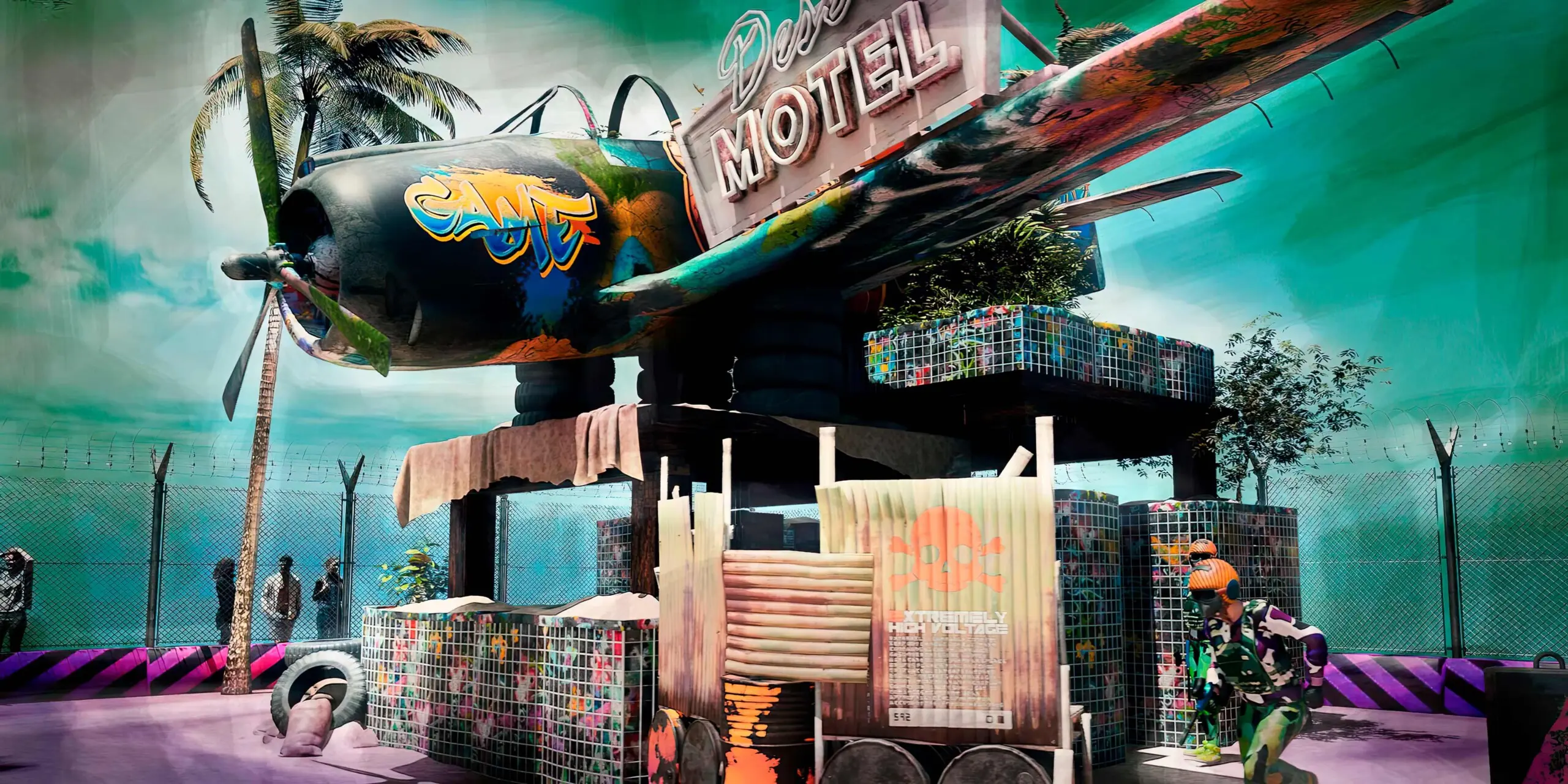 Post Apocalypse Paintball, themed field for paintball and airsoft game with post-apocalyptic theme,