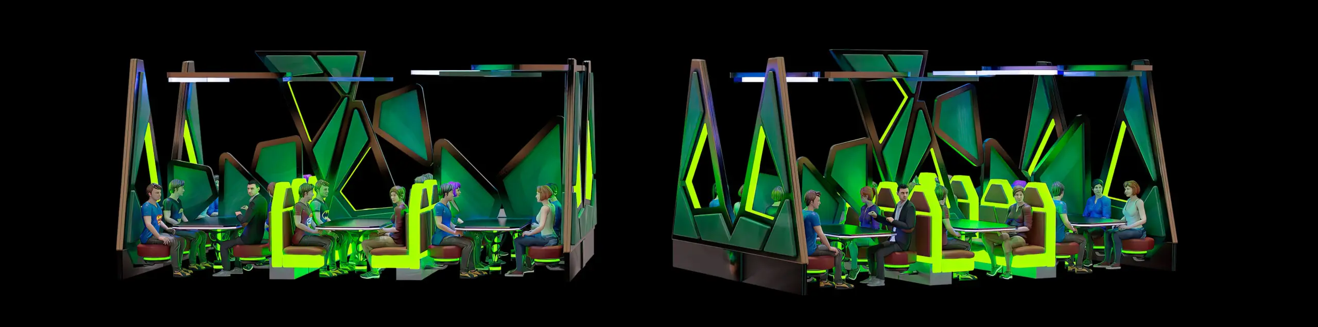 futuristic themed restaurant design and construction