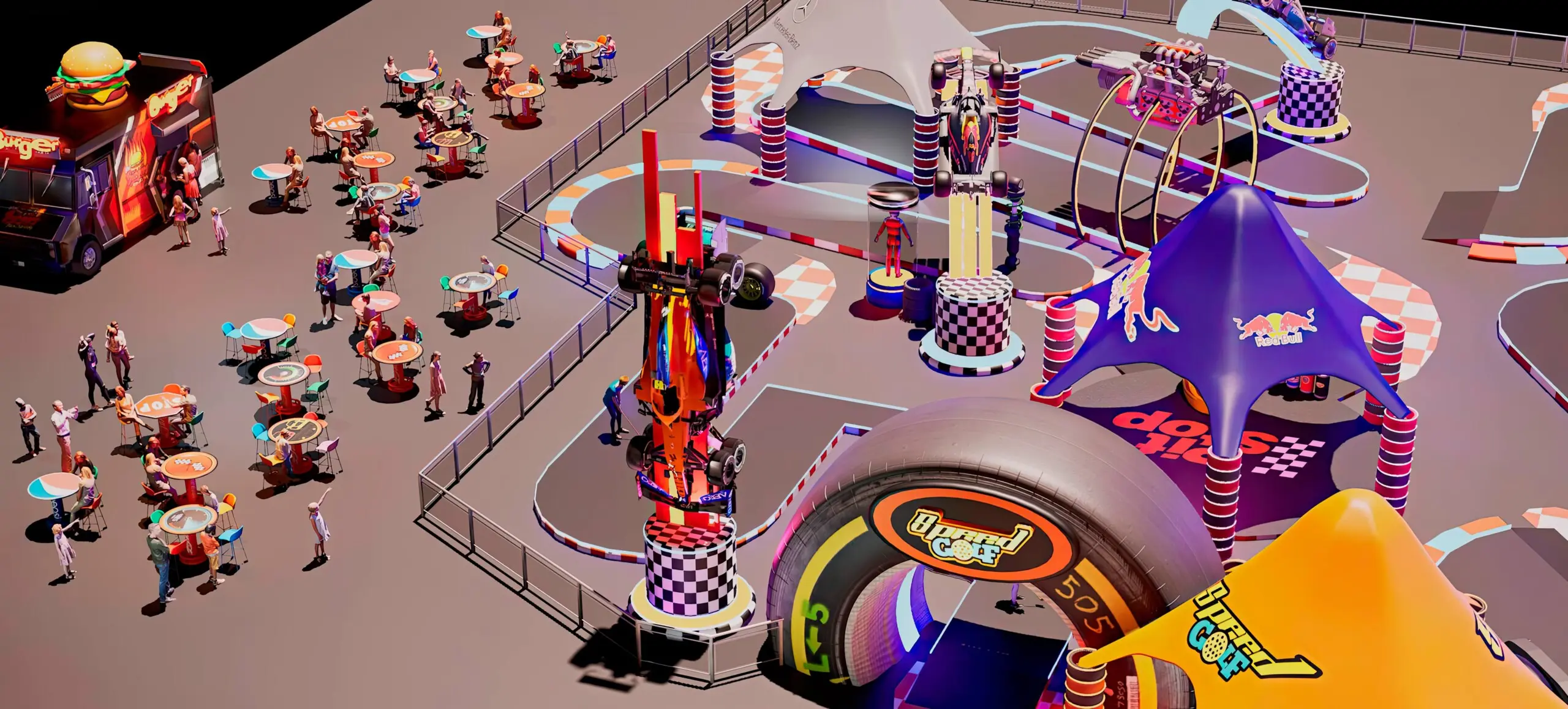 formula one minigolf park construction