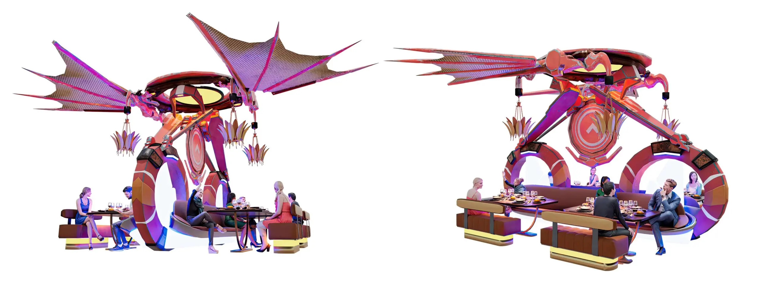 futuristic themed restaurant DESIGN