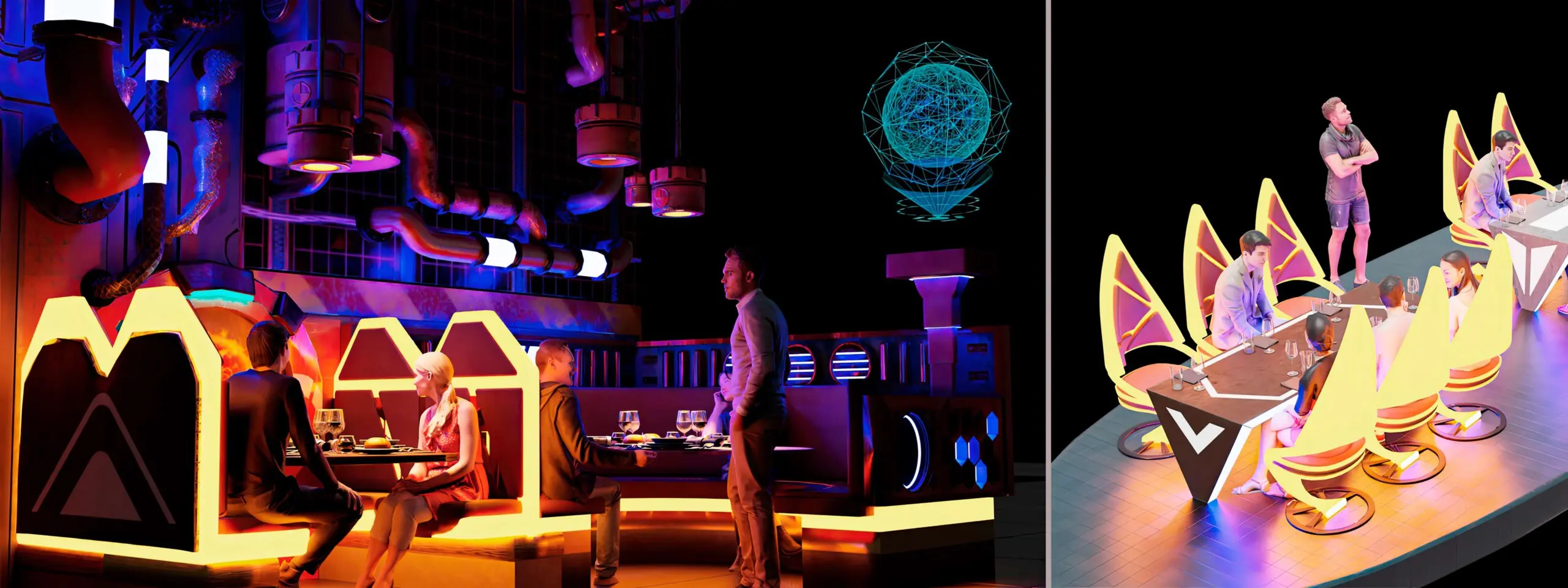 SCI RESTAURANT, futuristic themed restaurant