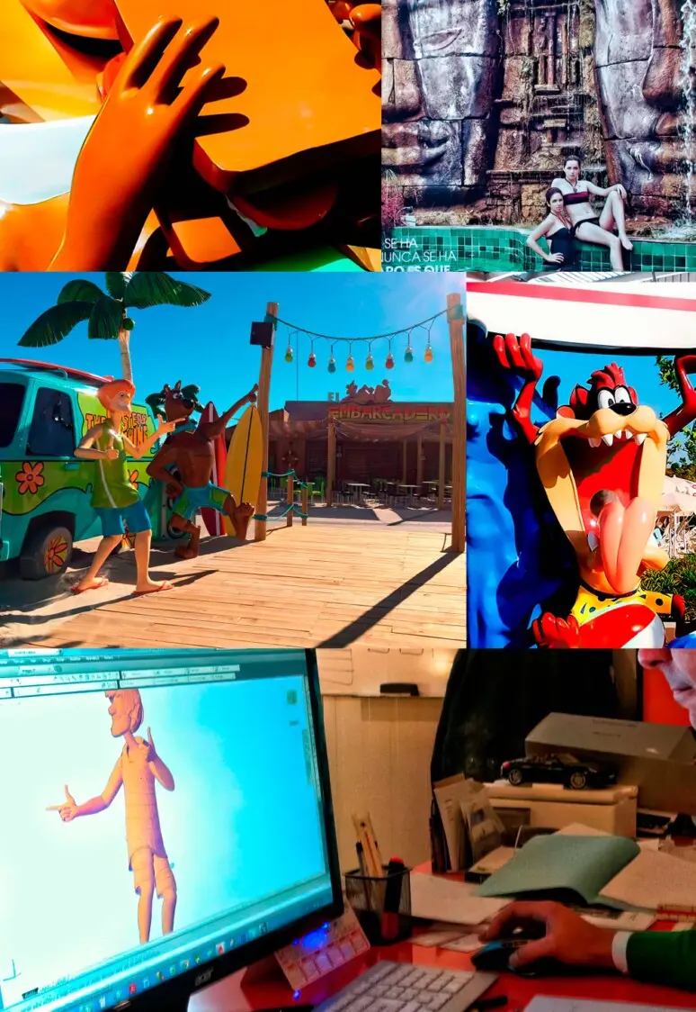 manufacture of resin sculptures.