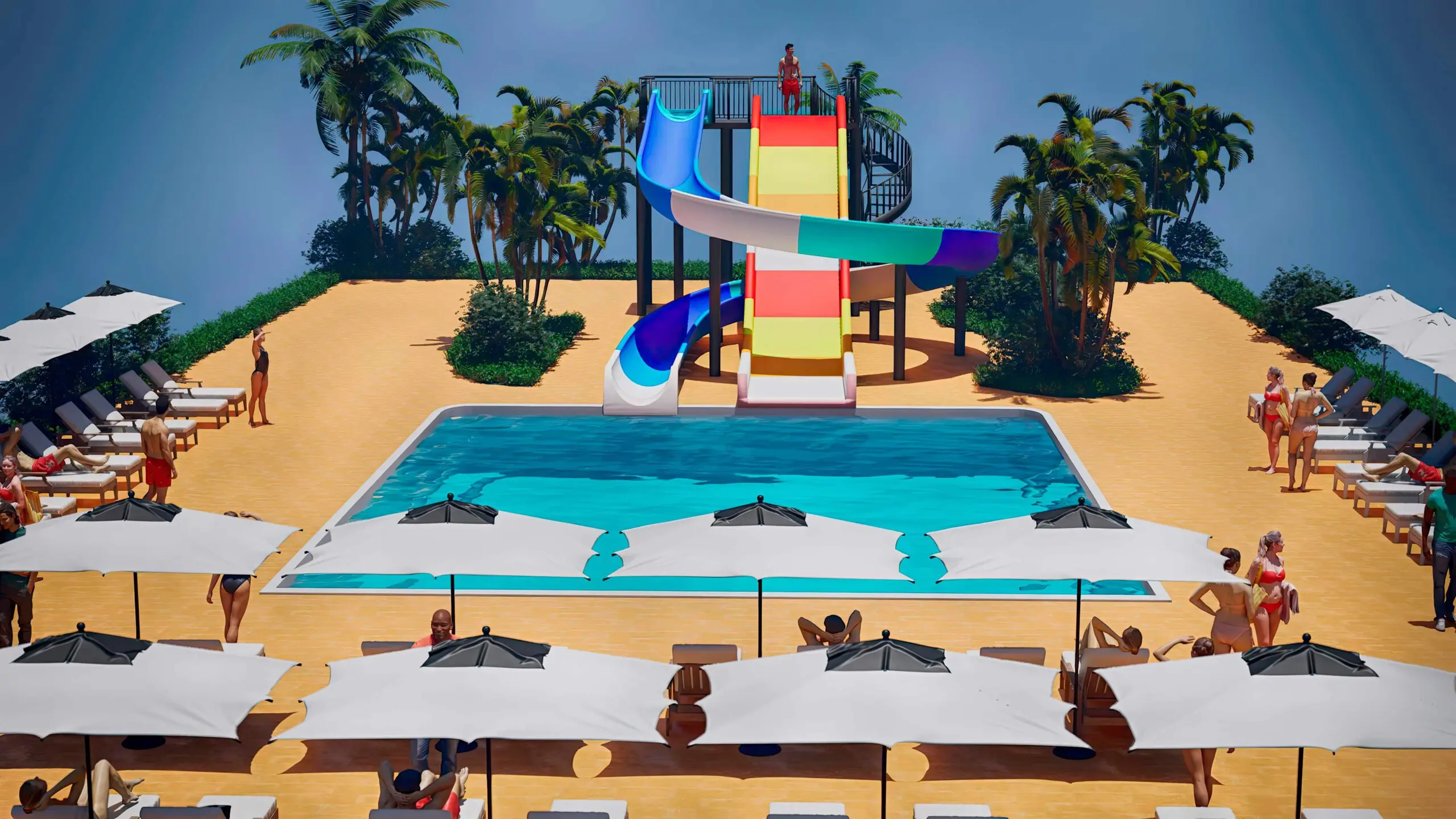 WATER PARK SLIDES PACK 18