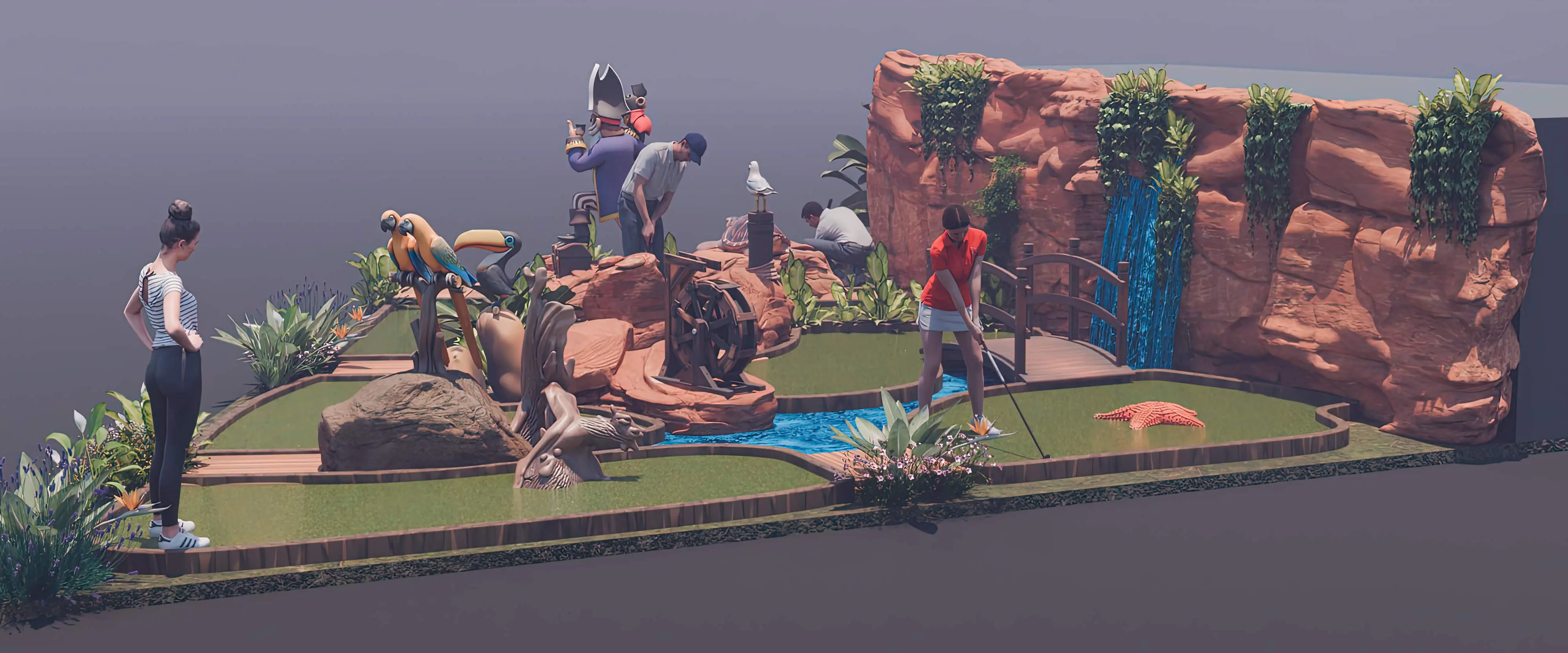 forest minigolf design david theming works