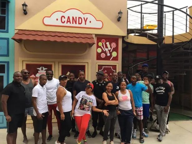 vibrant disco pub ambiance design  <br />