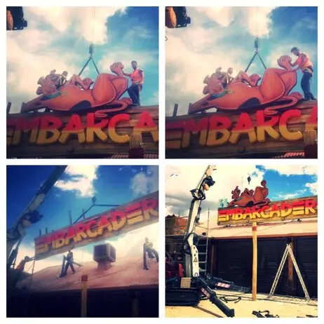 themed attraction construction Warner Park Spain  <br />