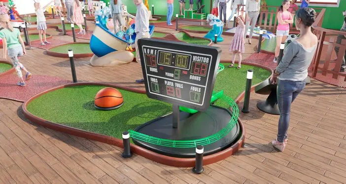 indoor small mini golf design  