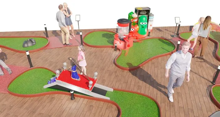 outdoor small mini golf construction  