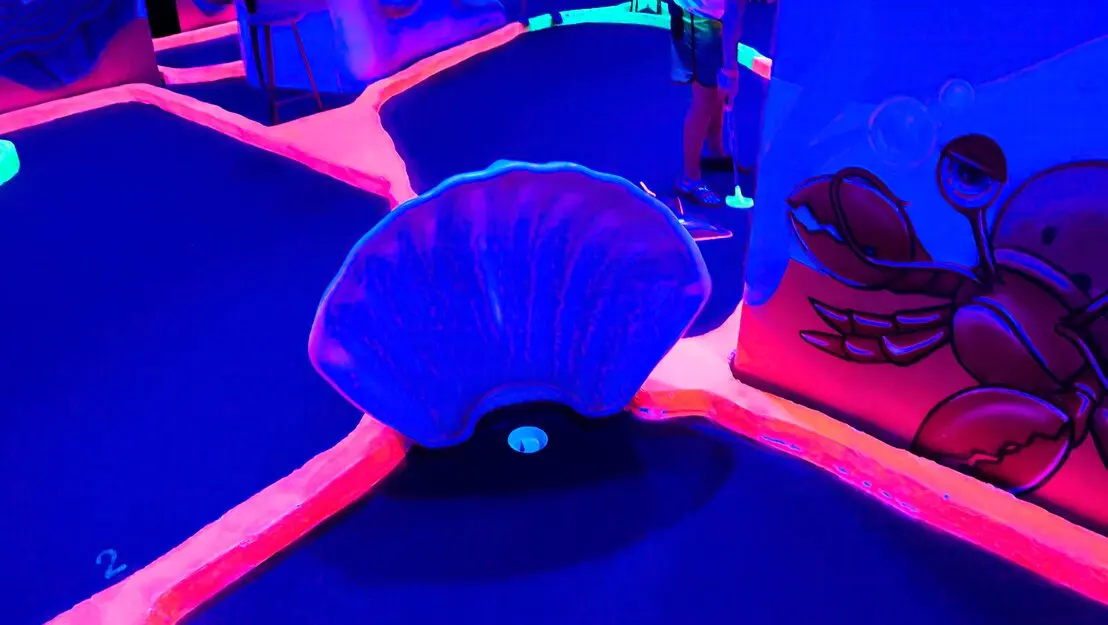 family-friendly glow golf construction  