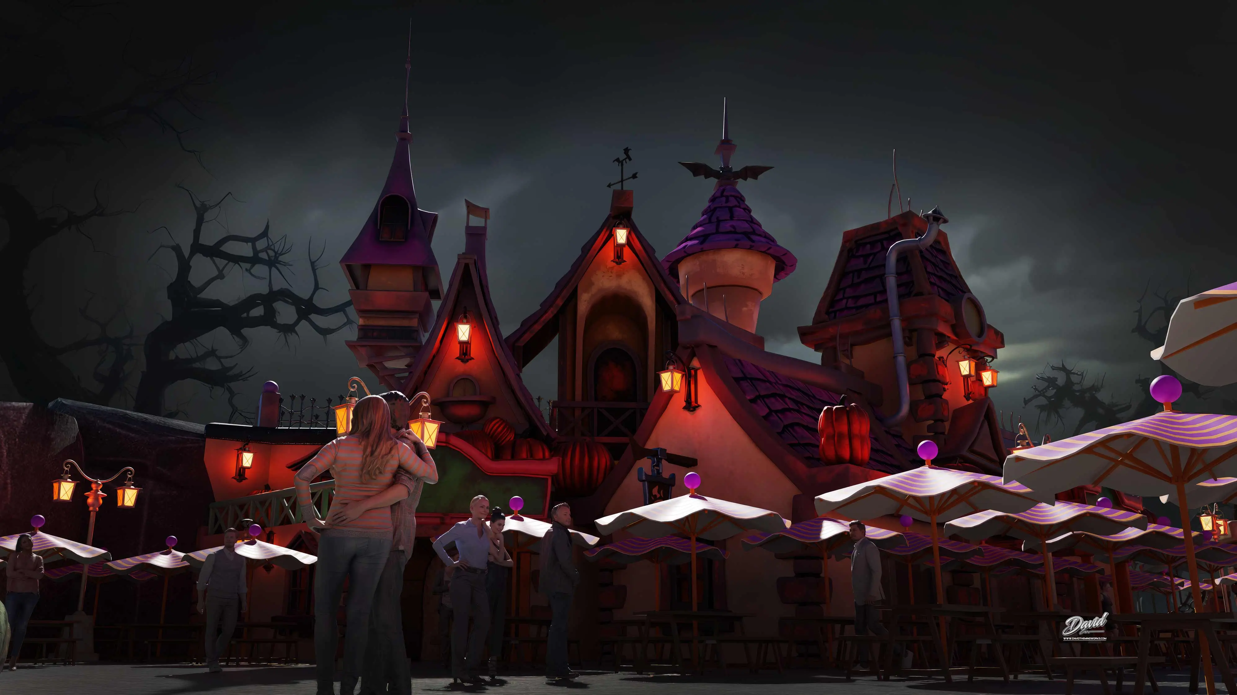 custom Halloween attraction design Halloween-themed entertainment park