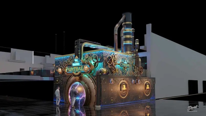 themed paintball park construction paintball arena design