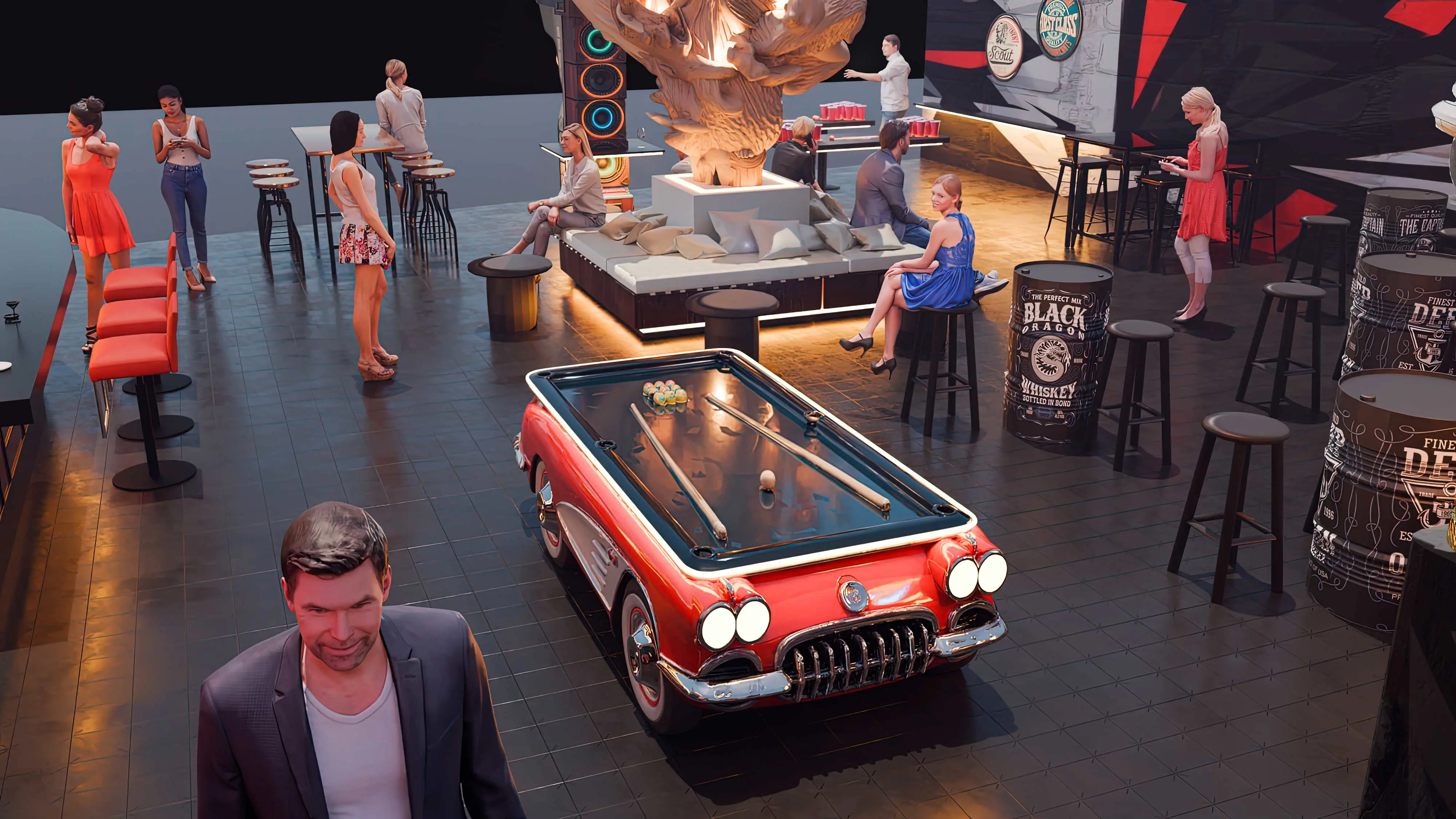 entertainment bar design with mini golf unique bar and mini golf combo