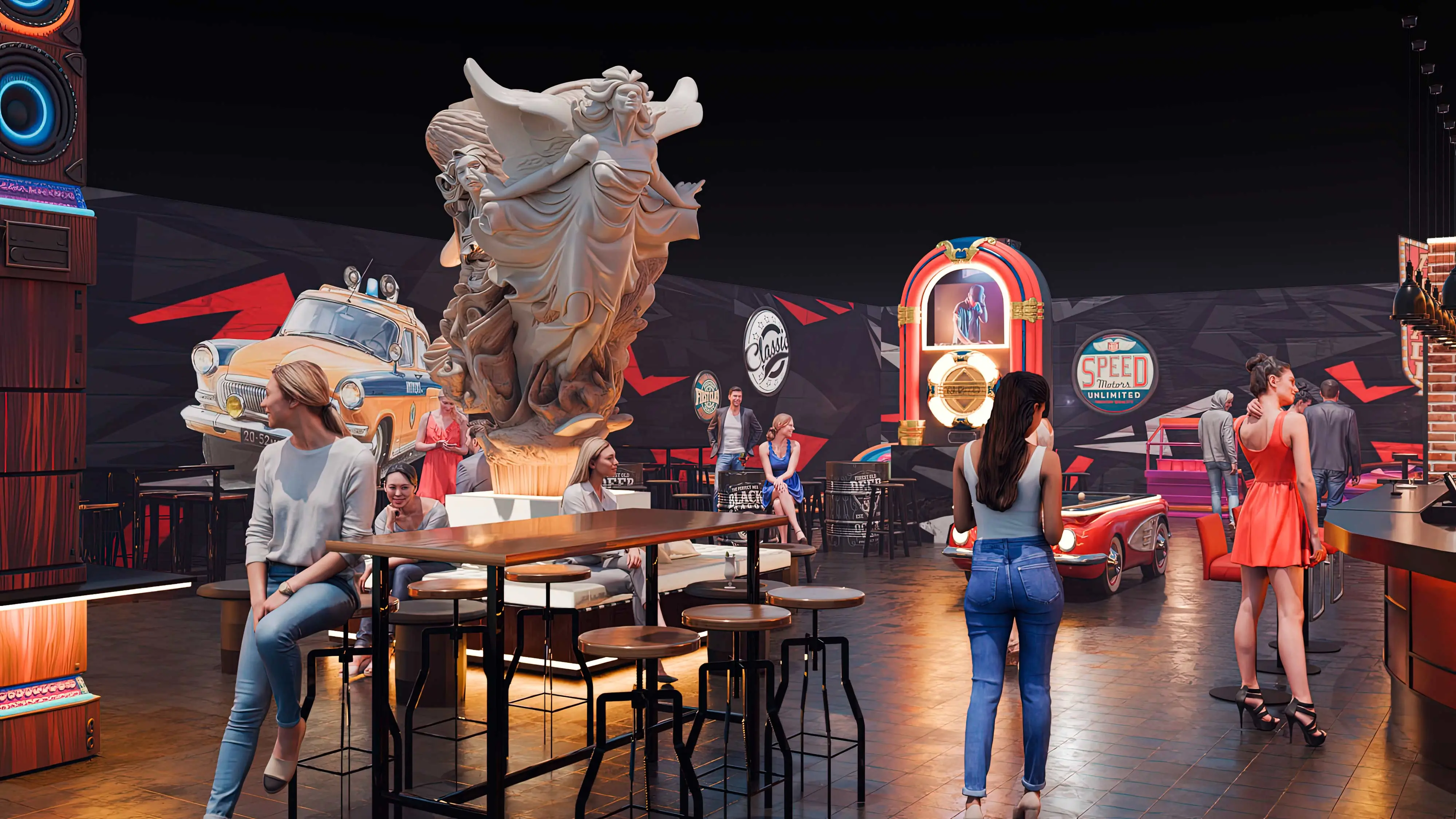 unique bar and mini golf combo mini golf cocktail bar design