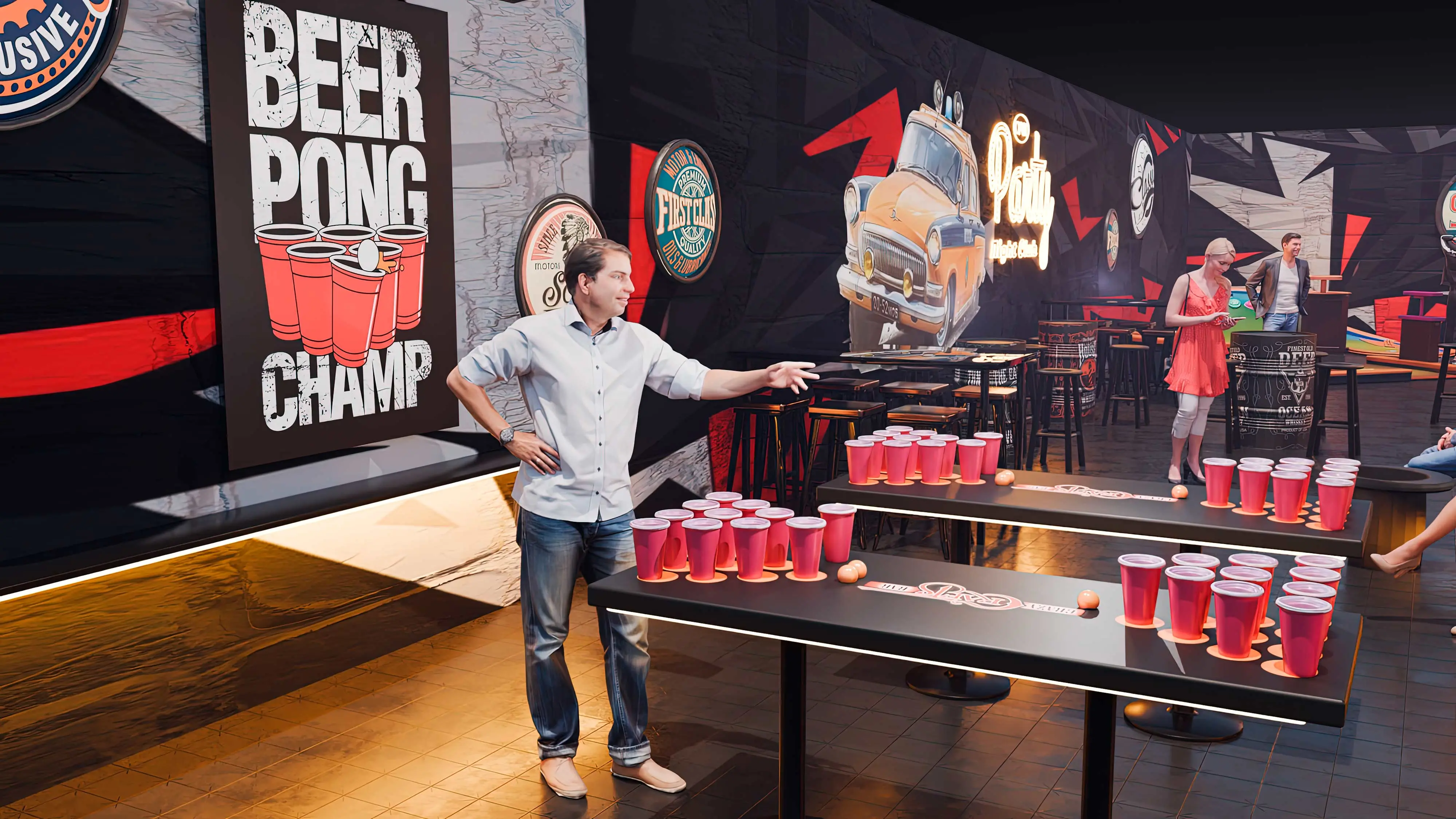 compact mini golf bar layout mini golf pub design