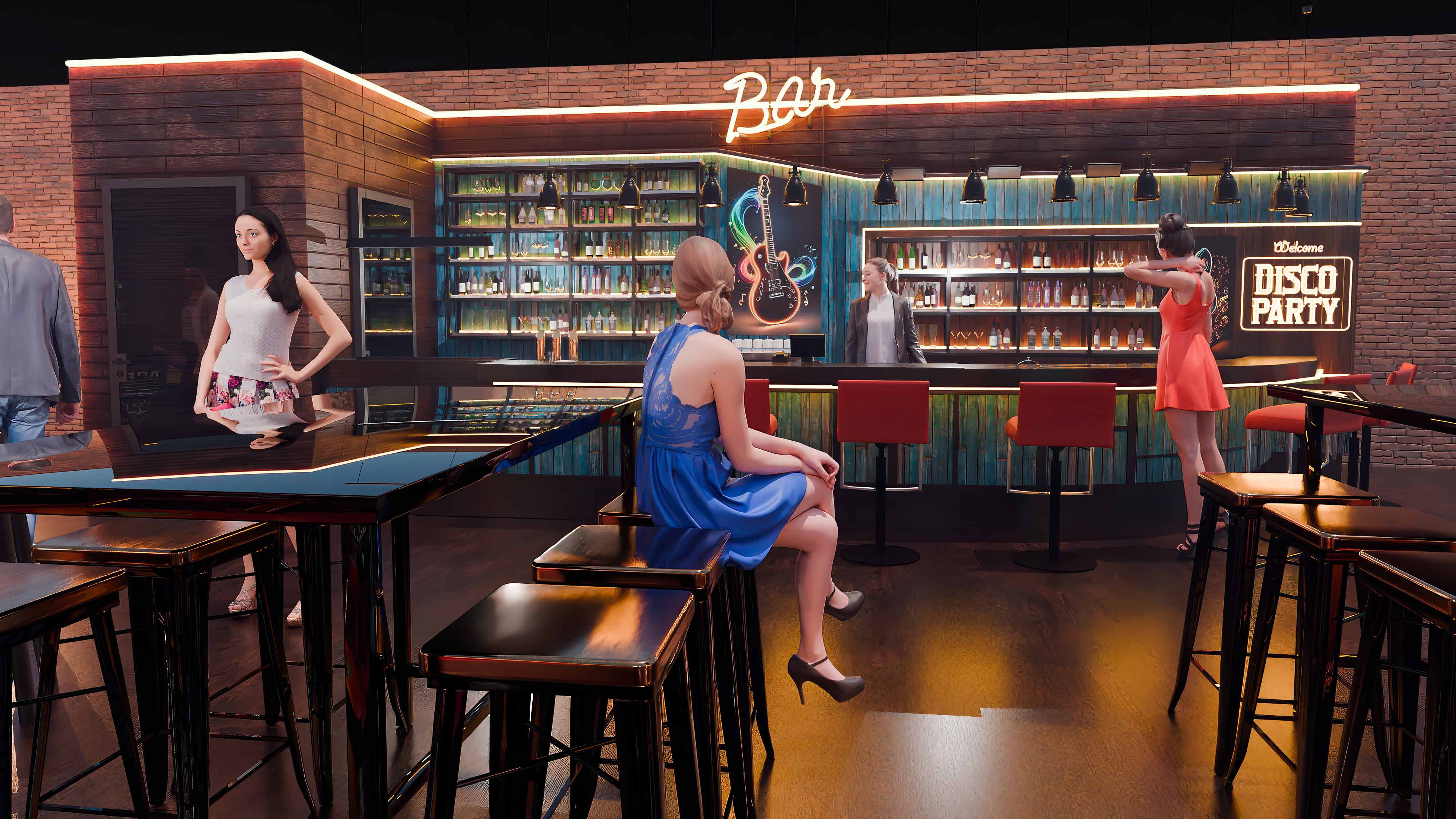 axe throwing bar construction mini golf cocktail bar design