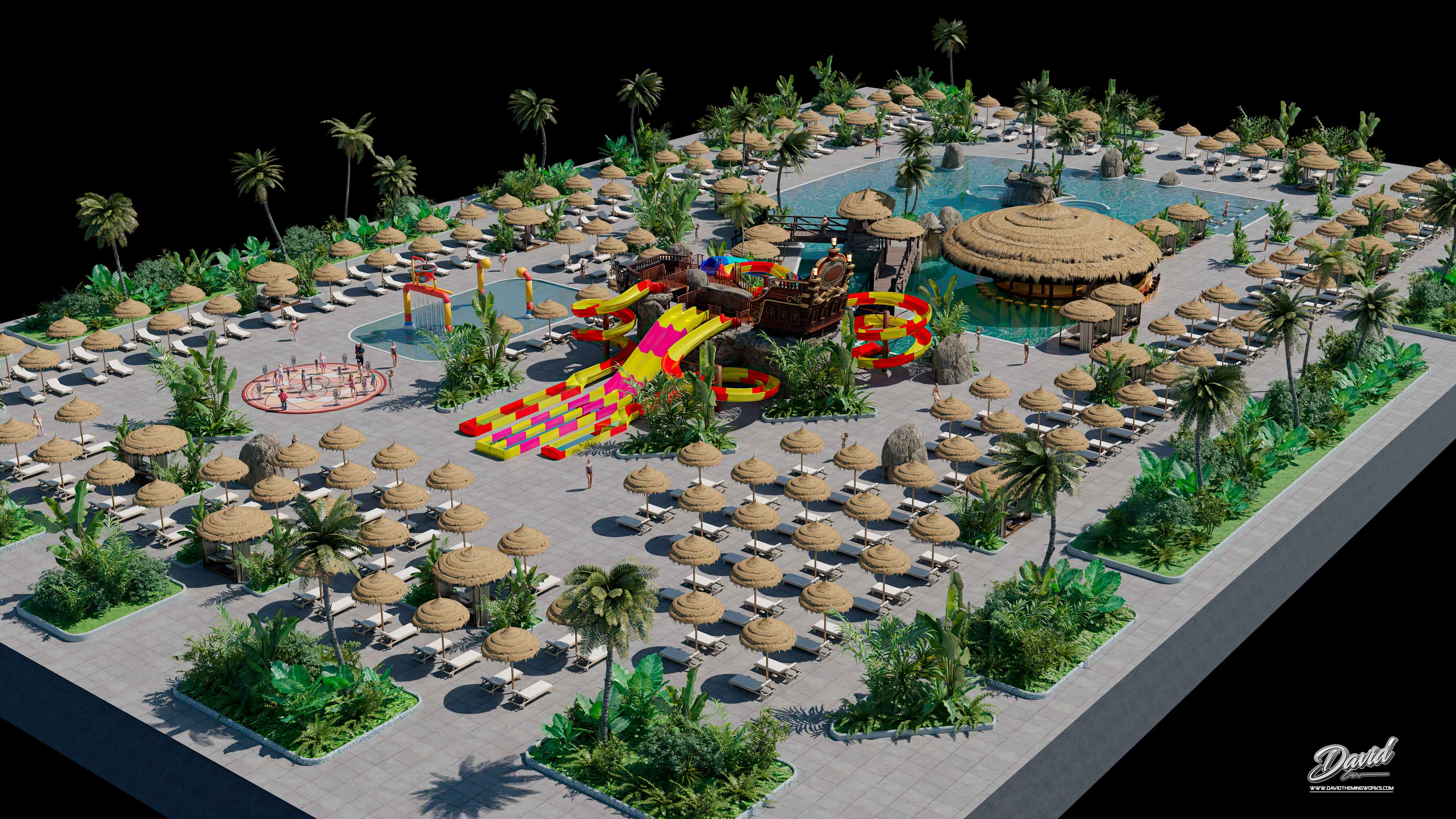 david theming works theme swimming pool design company