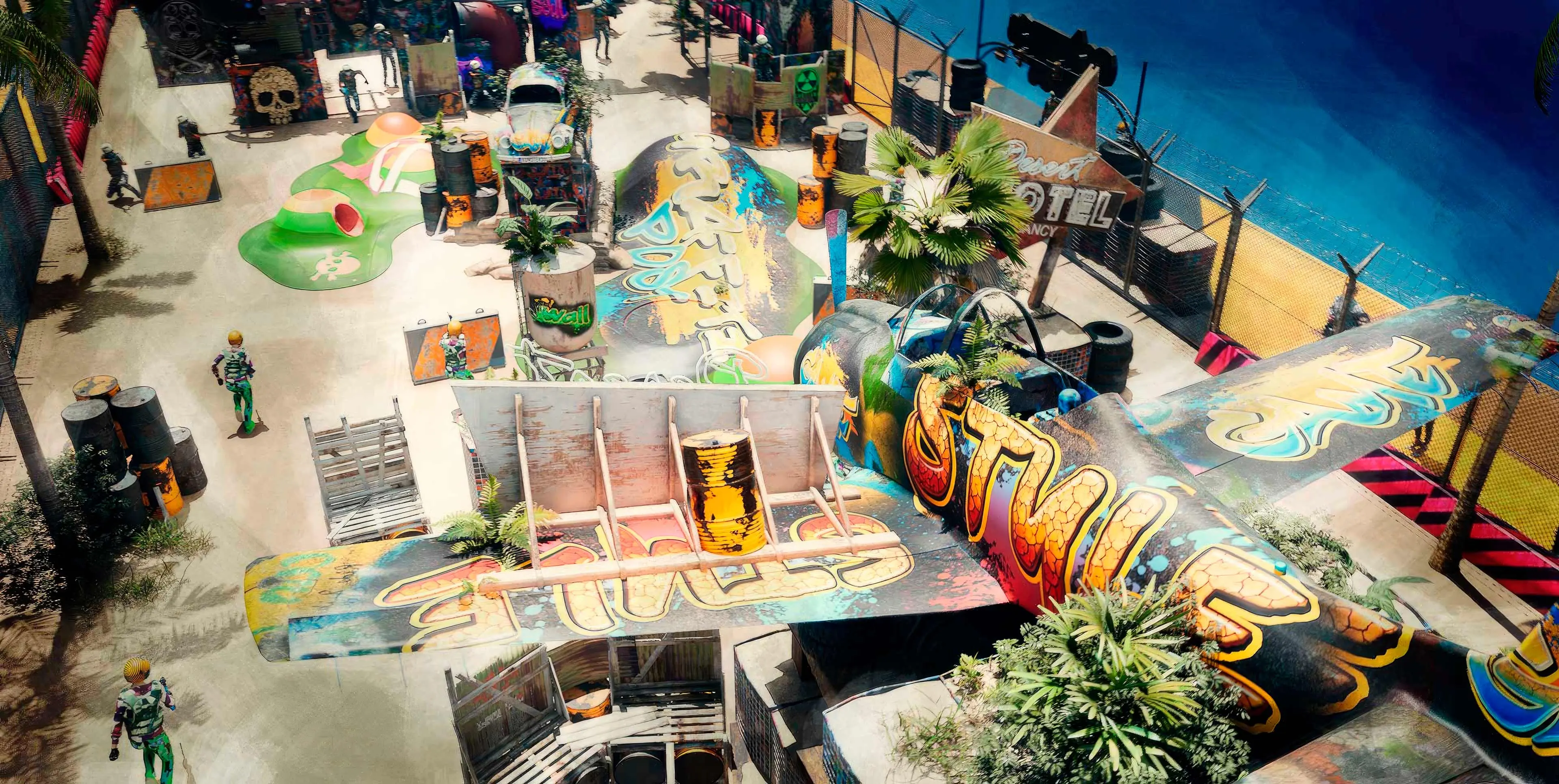 entertainment architecture themed paintball park design