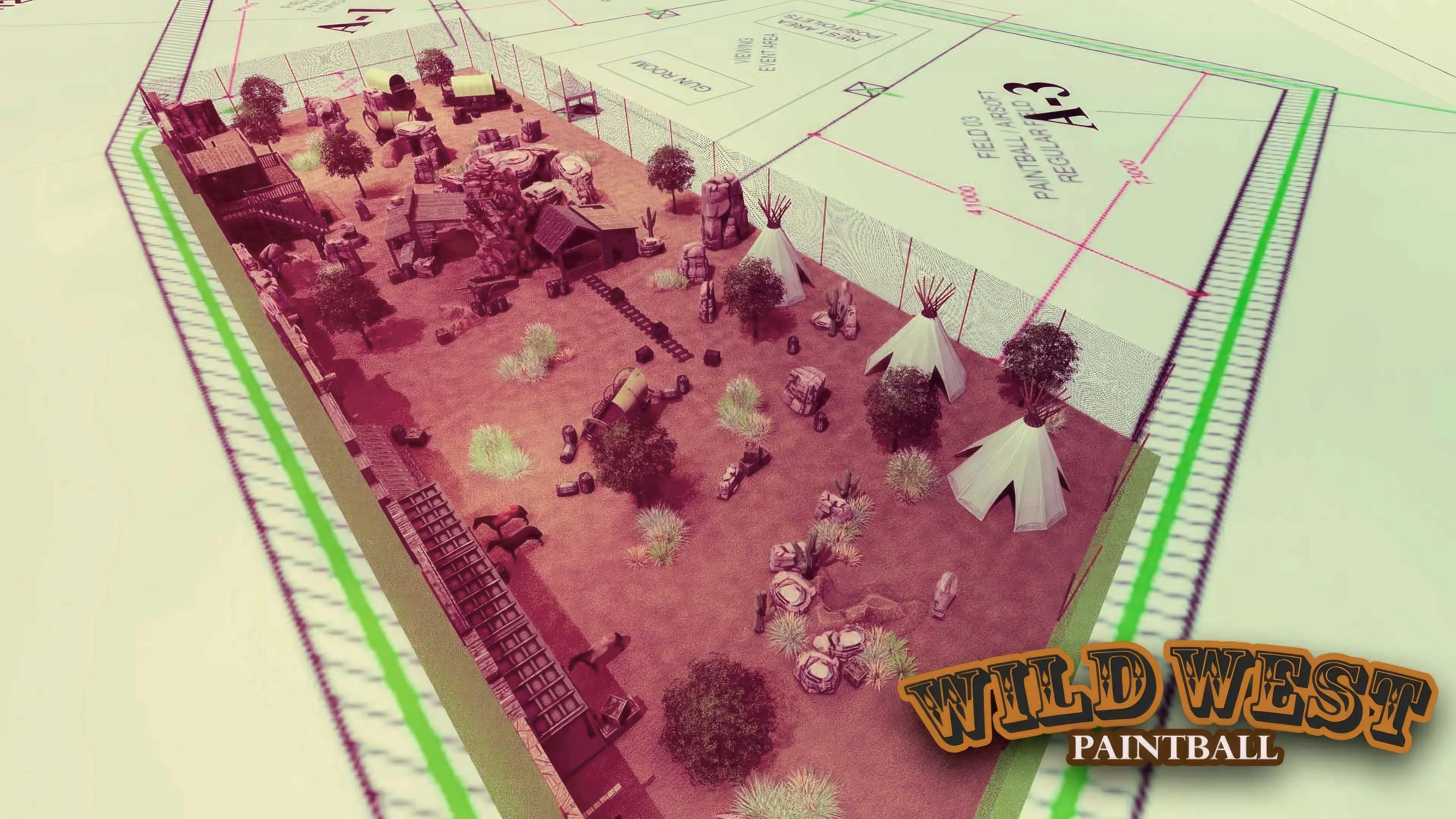 themed paintball park construction paintball arena design