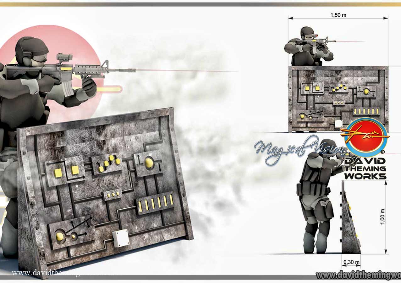 Trincheras y parapetos temáticos para parques de paintball Trincheras para paintball