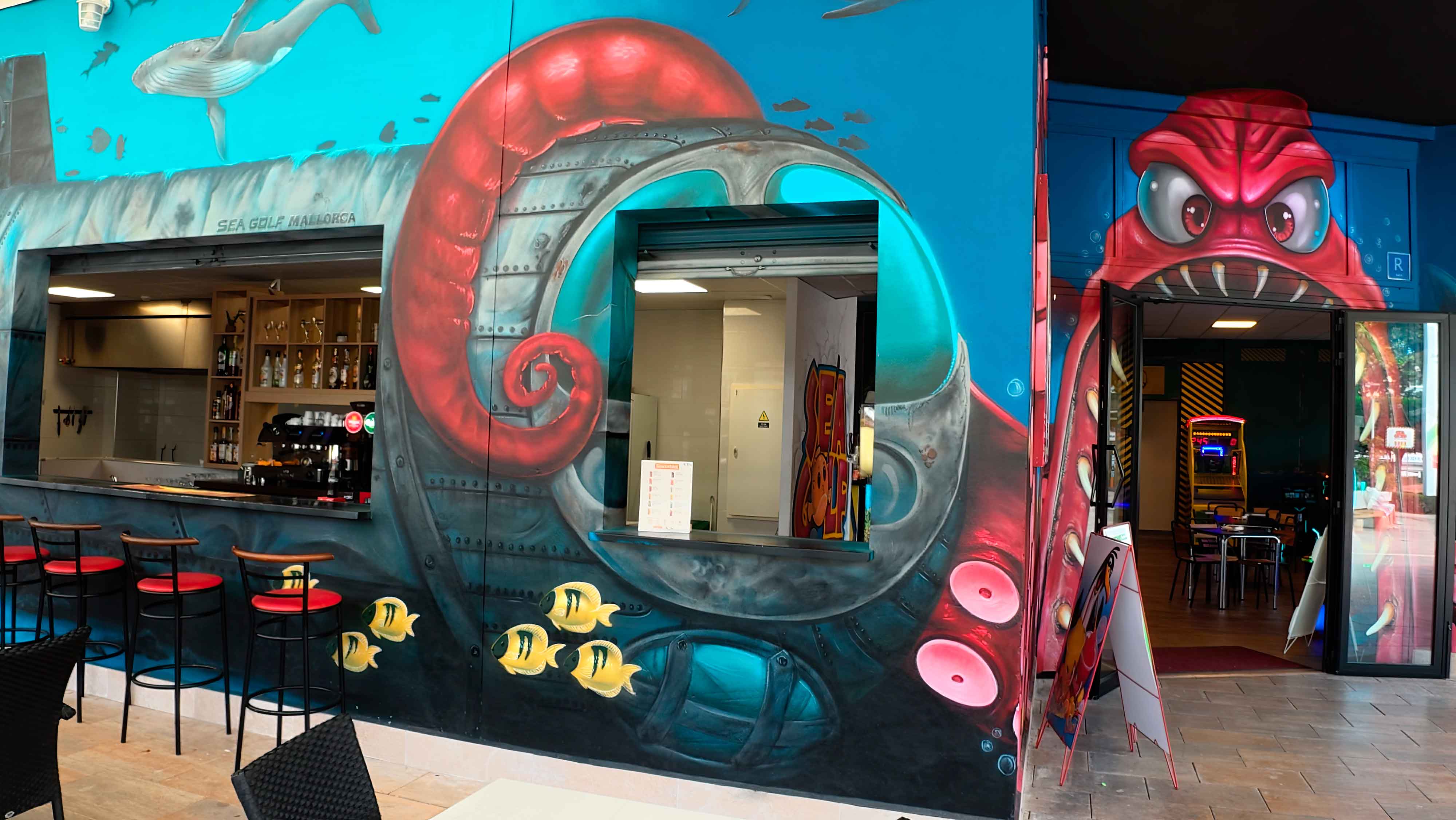 diseño personalizado de minigolf con efectos especiales proveedores de minigolf con luz negra para espacios cerrados