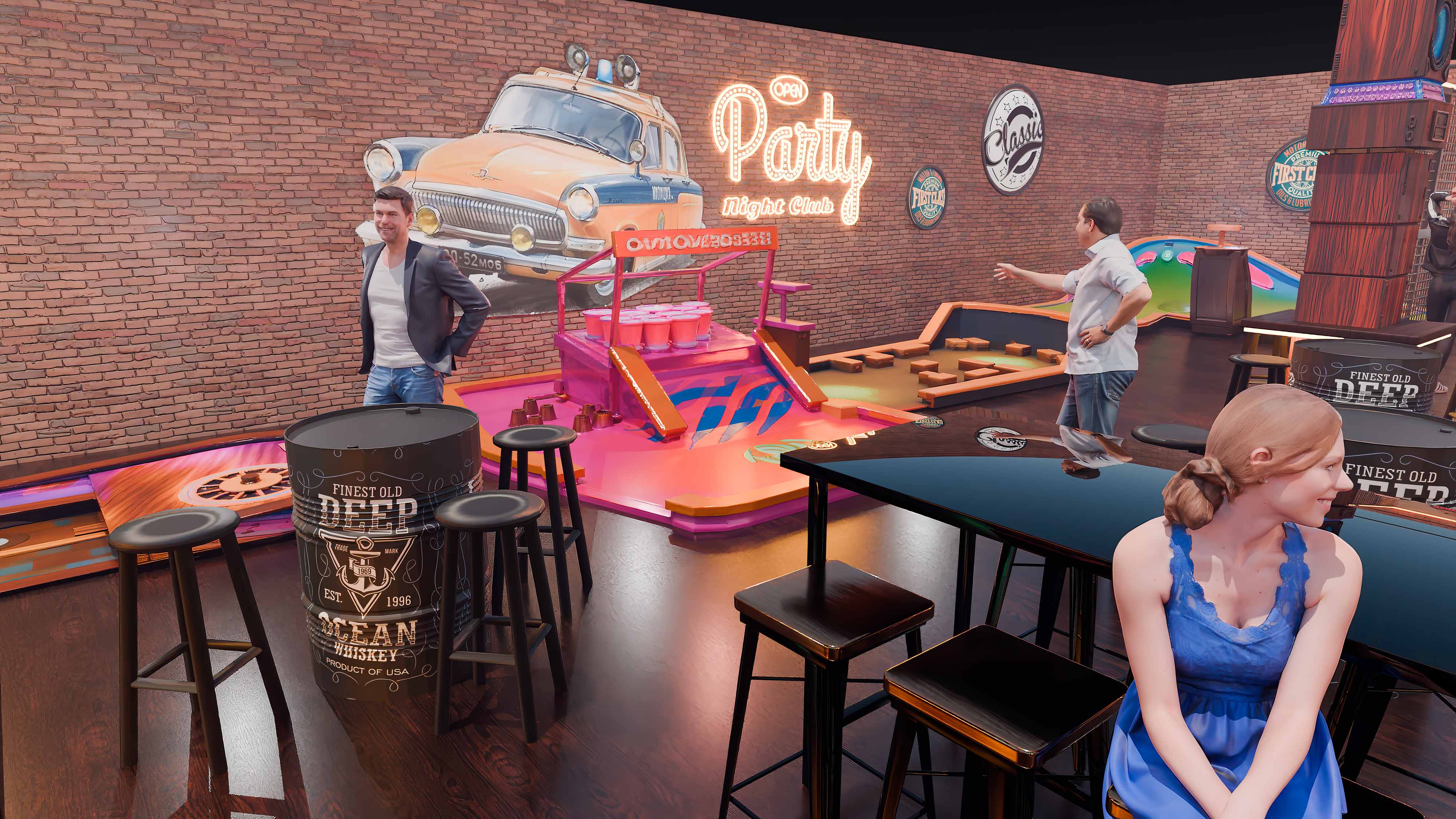 minigolf temático interior y exterior diseño de parques de minigolf