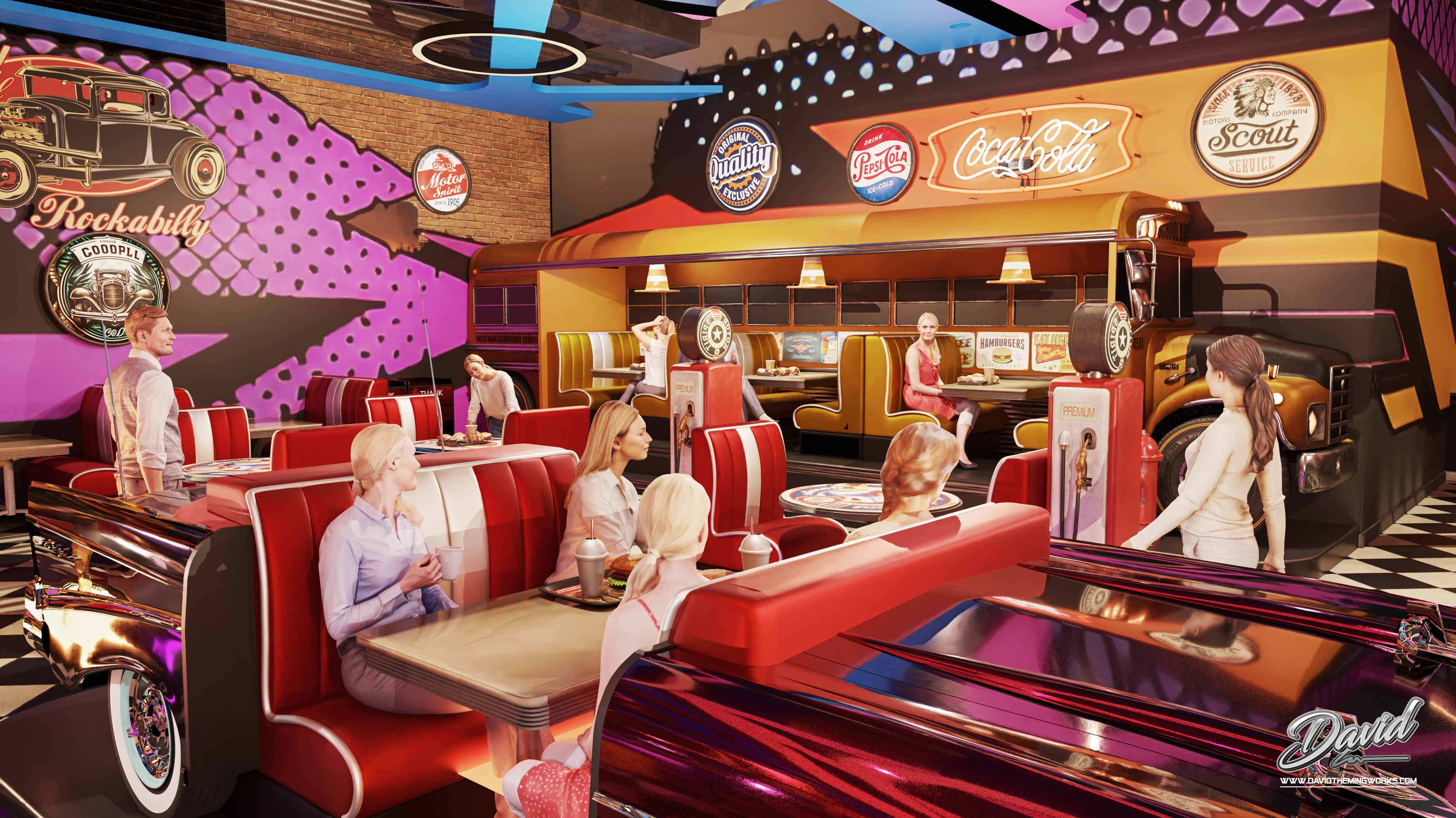 Cafeterías temáticas Diseño de interiores temáticos