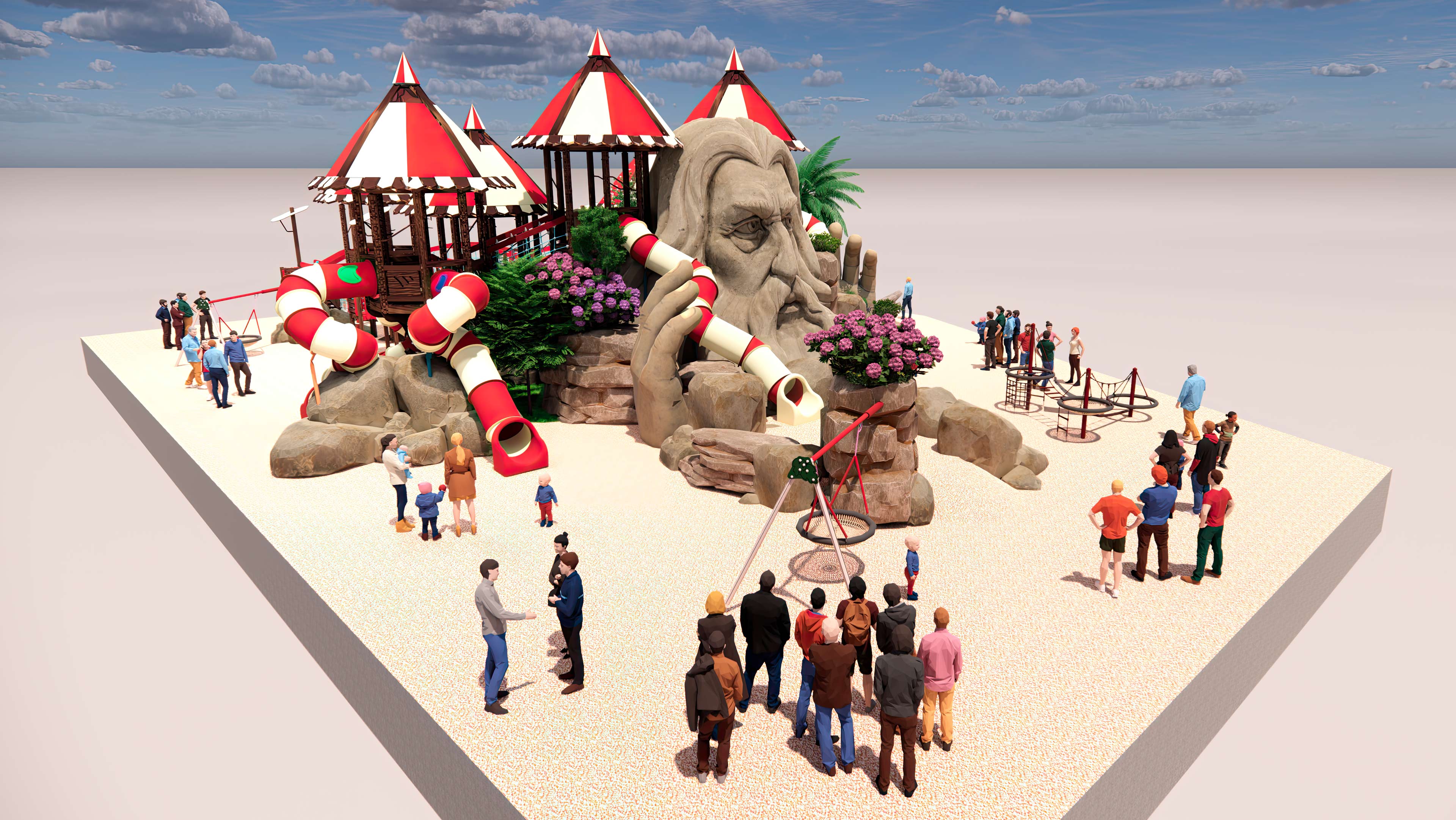 diseño de parques temáticos infantiles de exterior construcción de parques infantiles temáticos al aire libre