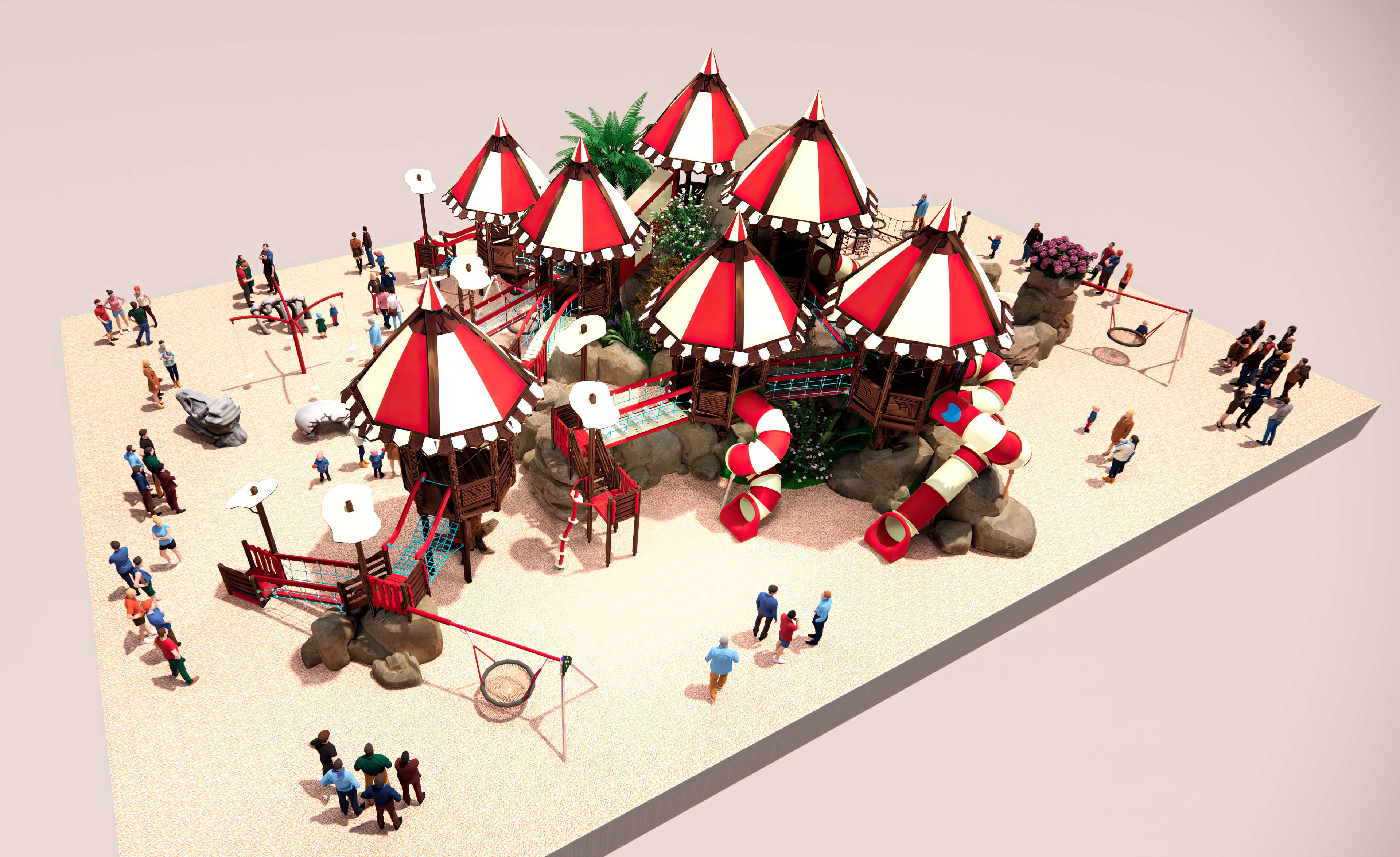 construcción de parques infantiles temáticos al aire libre diseño de parques de ocio exterior para niños