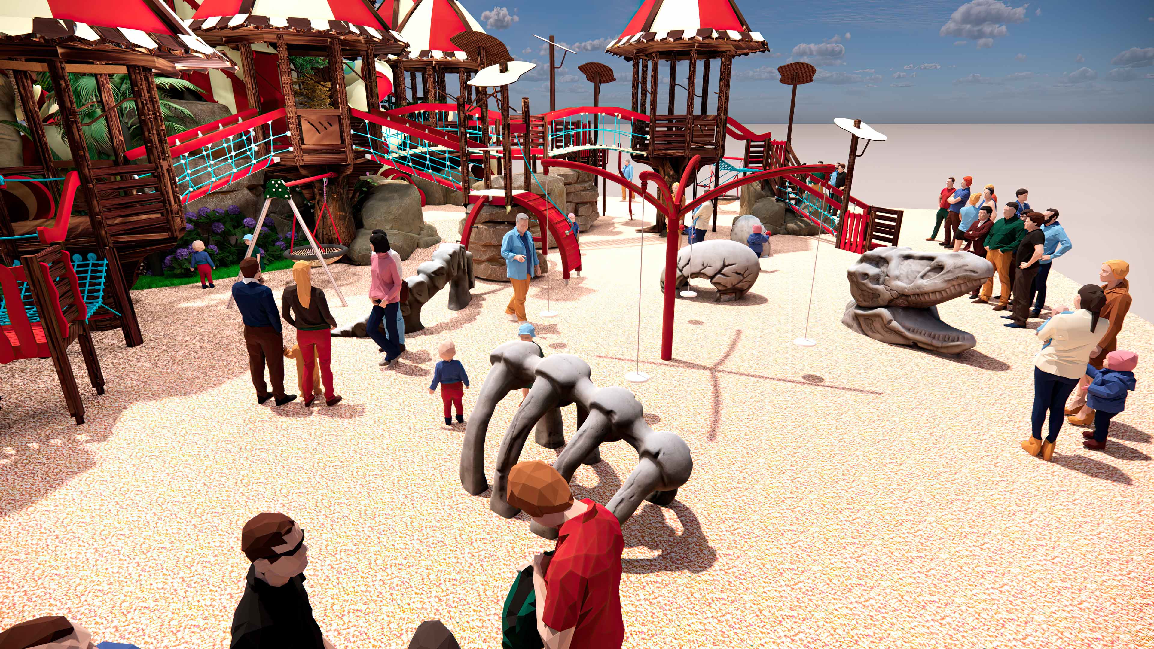 diseño de zonas recreativas infantiles exteriores parques infantiles exteriores con tematización