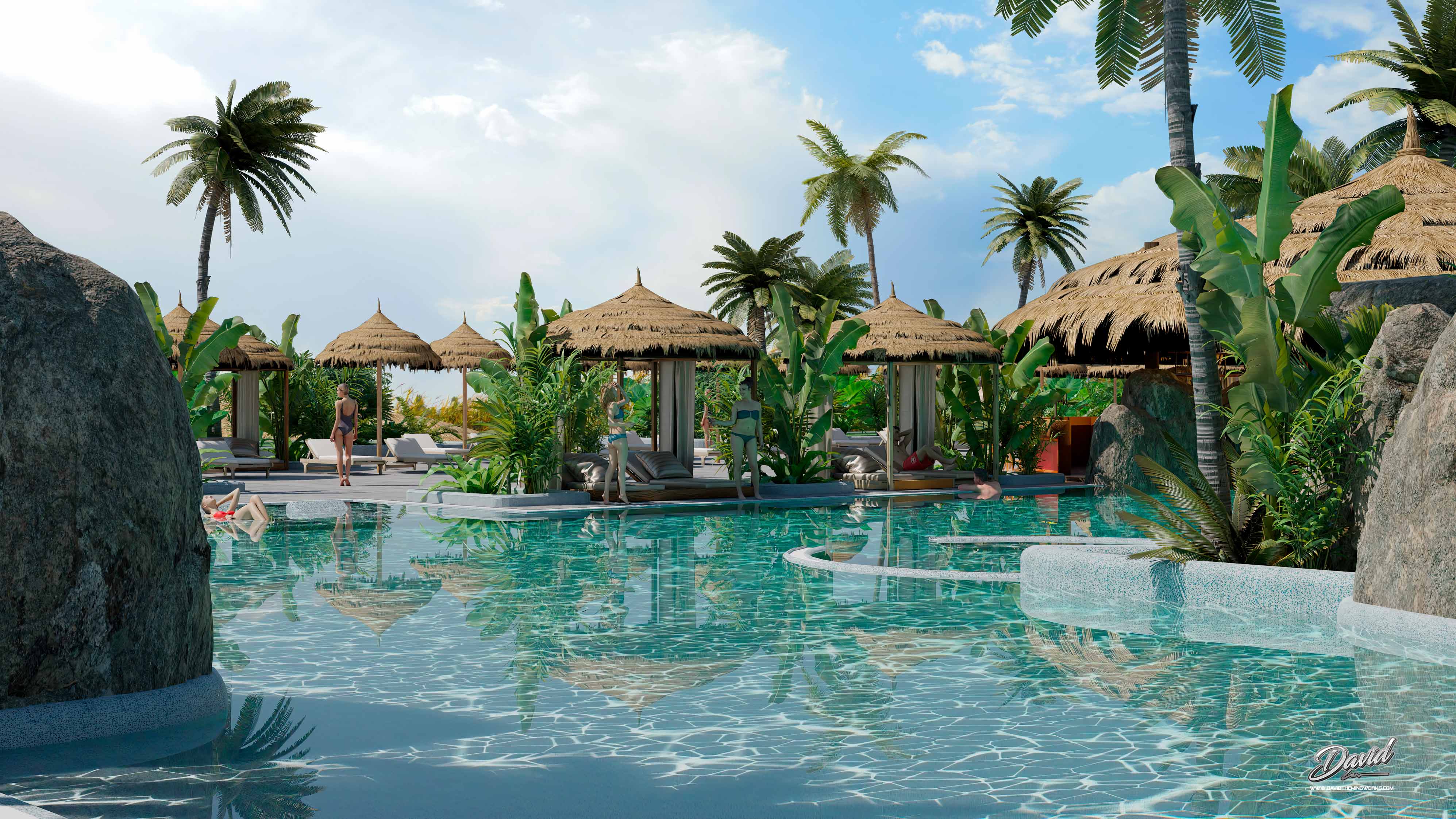 diseño de piscinas temáticas construcción de piscinas tematizadas