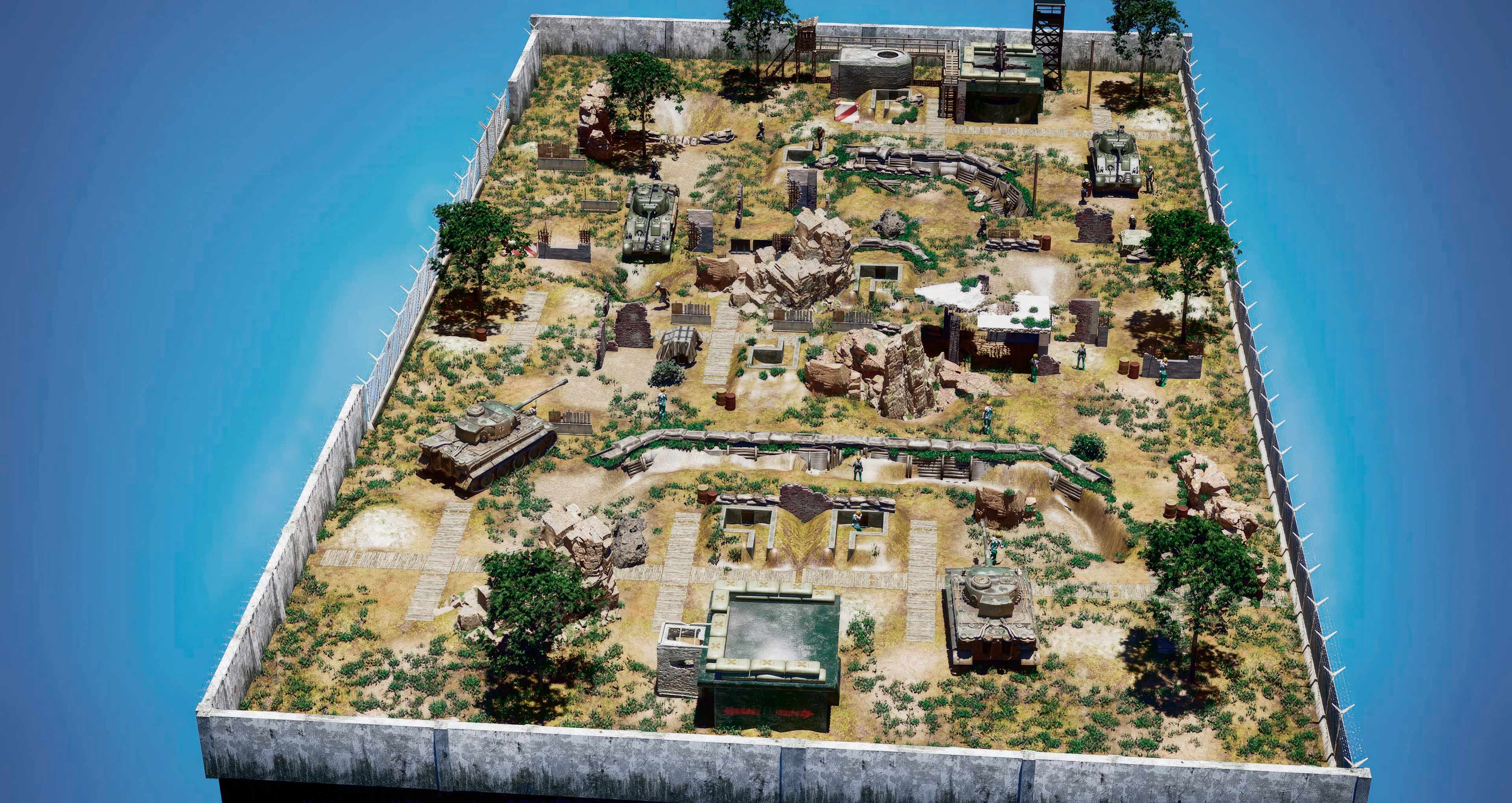 diseño de parques de paintball al aire libre para grupos empresas que diseñan campos de paintball temáticos